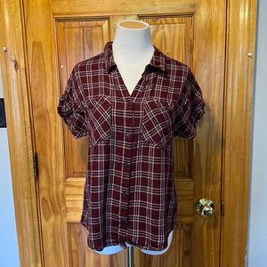 Button down short sleeve top